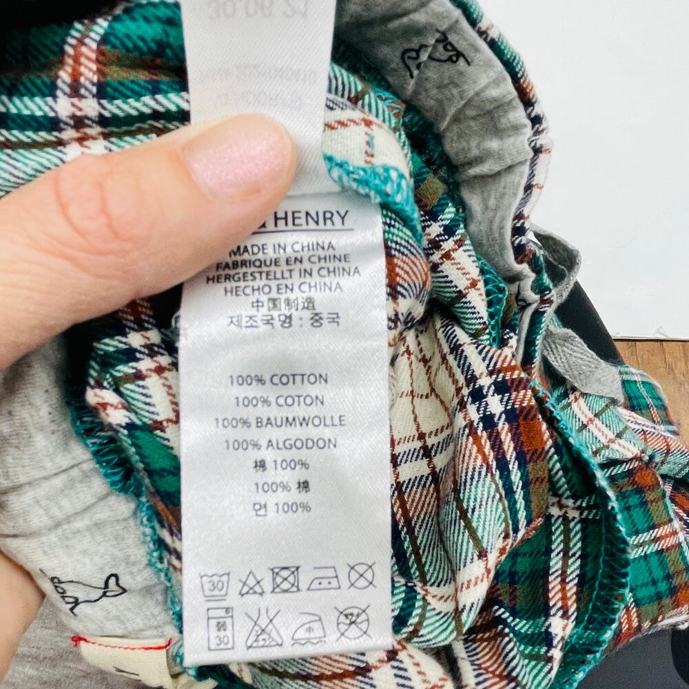 NWT Me & Henry 3/4Y Green Plaid Rockford Lounge Pants - Picture 5 of 5